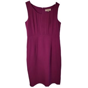 Kasper Sleeveless Raspberry Pink Color Dress - Size 6 - 40" Length